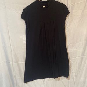 Black turtleneck sleeveless dress